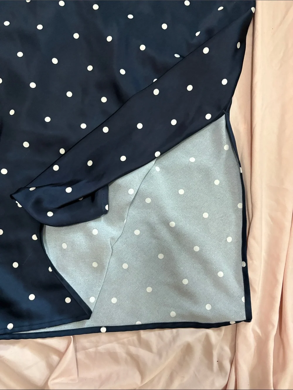 Old Navy Navy Blue Polka Dot Midi Skirt